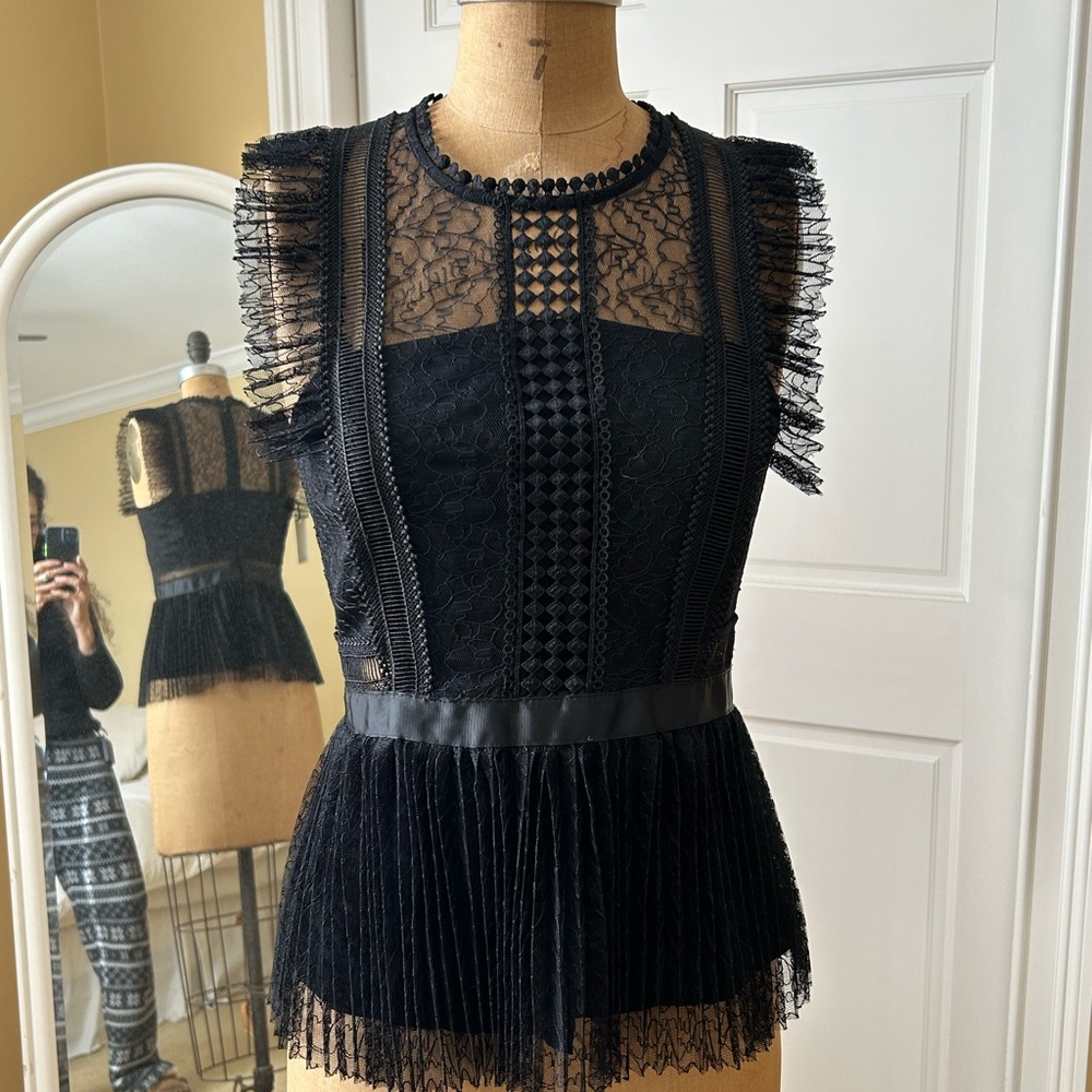 Black laced blouse